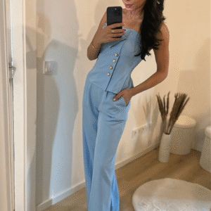 Elegante lange Hose-Blau