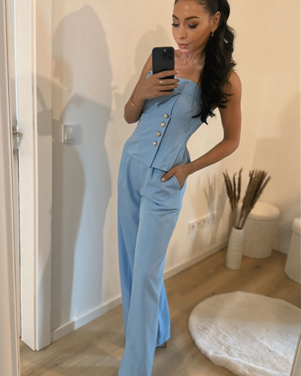 Elegante lange Hose-Blau