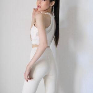 Zweiteiliges Premium Fitness-Set -Weiß