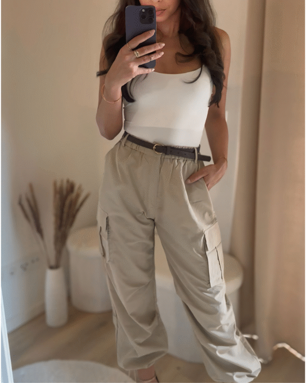 Premium Cargohose-Beige